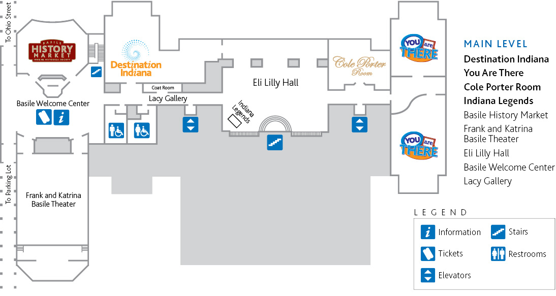 First level map of the History Center